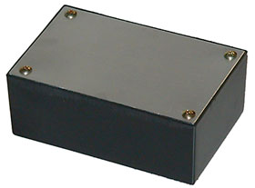 4.125in X 2.63in X 1.56in Medium Plastic Box Enclosure with Aluminum Top